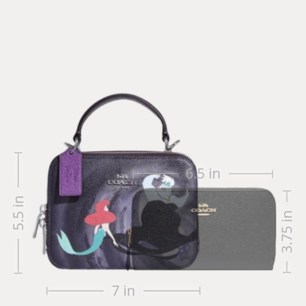 Disney X Coach Box Crossbody With Ursula Motif Little Mermaid - Picture 10 of 10
